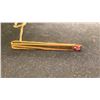 Image 2 : APPROX 10K TIE CLIP SET WITH RUBY (4G)