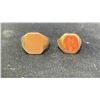 Image 1 : APPROX 18K LADIES SIGNET RING & APPROX 10K MENS PINKY SIGNET RING (11.8G)