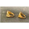 Image 2 : APPROX 18K LADIES SIGNET RING & APPROX 10K MENS PINKY SIGNET RING (11.8G)