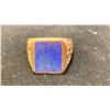 Image 1 : APPROX 14K MENS RING SET WITH LAPIS LAZULI (14.2G)
