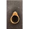 Image 3 : APPROX 14K LADIES RING SET WITH EMERALD AND DIAMONDS (3.7G)
