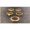 Image 1 : FIVE APPROX 14K LADIES RINGS SET WITH ASSORTED STONES (7G)
