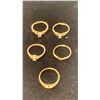 Image 3 : FIVE APPROX 14K LADIES RINGS SET WITH ASSORTED STONES (7G)