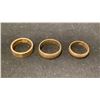 Image 2 : THREE APPROX 10K WEDDING RINGS (12.6G)