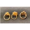 Image 3 : THREE APPROX 10K+ LADIES RINGS (17.6G)