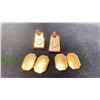 Image 1 : PAIR APPROX 14K CUFFLINKS SET WITH RED STONES AND PAIR APPROX 10K CUFFLINKS