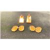 Image 2 : PAIR APPROX 14K CUFFLINKS SET WITH RED STONES AND PAIR APPROX 10K CUFFLINKS