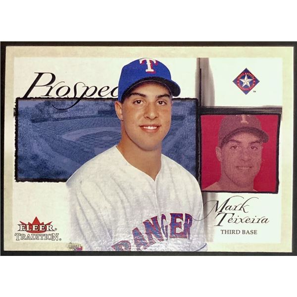 2002 FLEER TRADITION MARK TEIXEIRA ROOKIE CARD