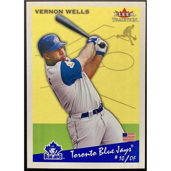 2002 FLEER TRADITION VERNON WELLS ROOKIE CARD