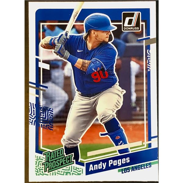 2023 DONRUSS ANDY PAGES ROOKIE CARD