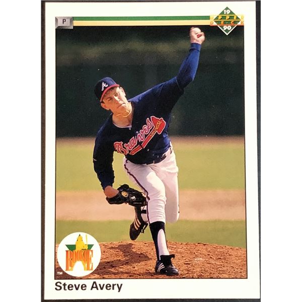 1990 UPPER DECK STEVE AVERY ROOKIE CARD