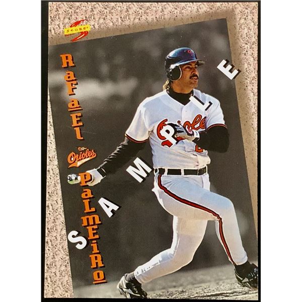 1995 SCORE SAMPLE CARD - RAFAEL PALMEIRO