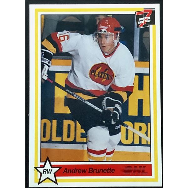 1990-91 7th INNING SKETCH ANDREW BRUNETTE JUNIOR CARD