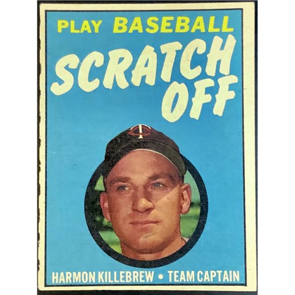 1970 TOPPS INSERT SCRATCH OFF GAME - HARMON KILLEBREW (HOF)