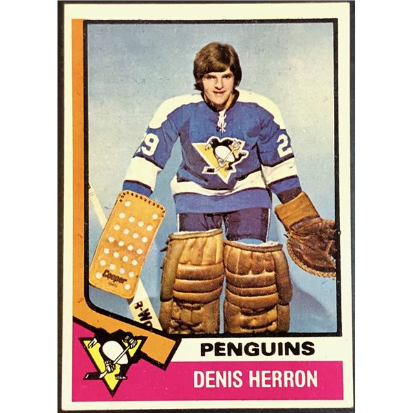 1974-75 NHL TOPPS DENNIS HERRON ROOKIE CARD