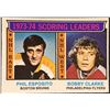 Image 1 : 1974-75 O-PEE-CHEE PHIL ESPOSITO & BOBBY CLARKE (HOF)