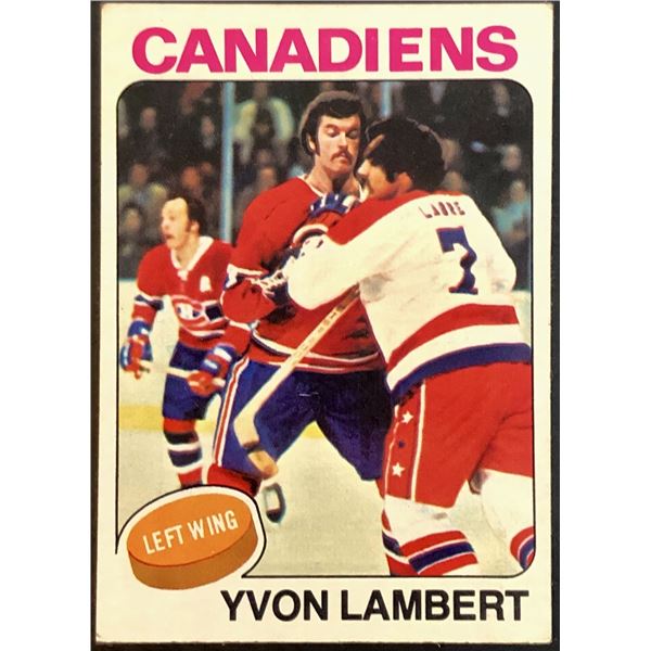 1975-76 NHL TOPPS YVON LAMBERT