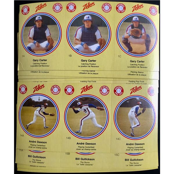 1982 MONTREAL EXPOS ZELLERS SET