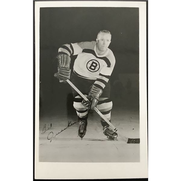 1955 BOSTON BRUINS POSTCARD - BILL QUACKENBUSH (HOF)