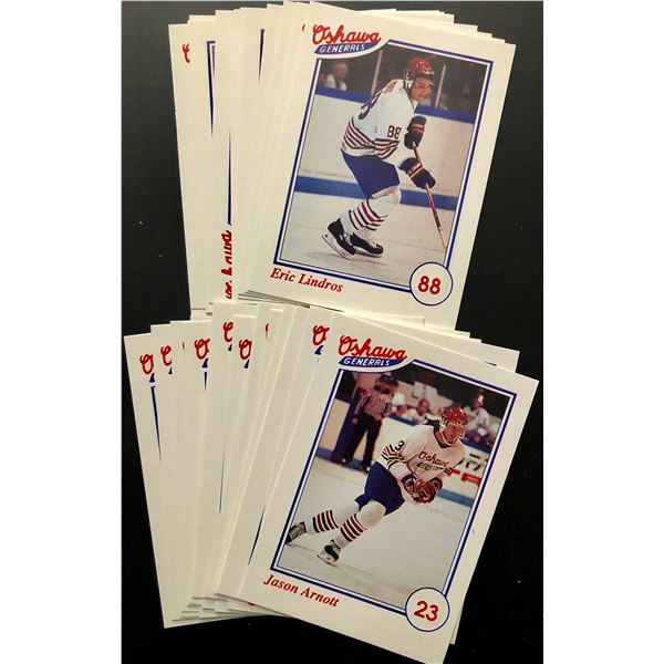 1991-92 OSHAWA GENERALS TEAM SET FEATURING ERIC LINDROS (HOF)