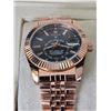 Image 2 : ROLEX SKY DWELLER REPLICA WATCH. ROSE GOLD CASE AND JUBILEE BRACELET. BLACK SLATE DIAL, WITH ROSE GO