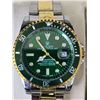 Image 1 : ROLEX SUBMARINER 116610 LV "HULK" REPLICA WATCH. 2 TONE GOLD AND STAIN