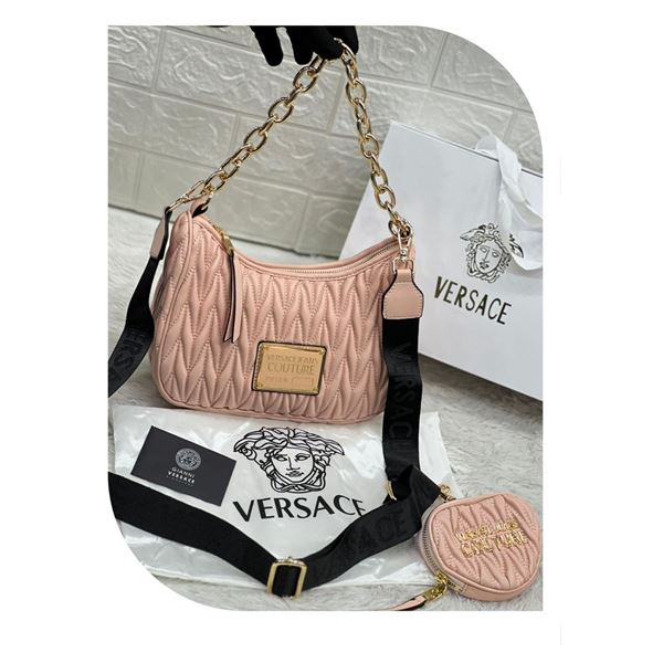 BRAND NEW VERSACE PINK HOBO BAG - HIGH QUALITY REPLICA - Includes dust bag