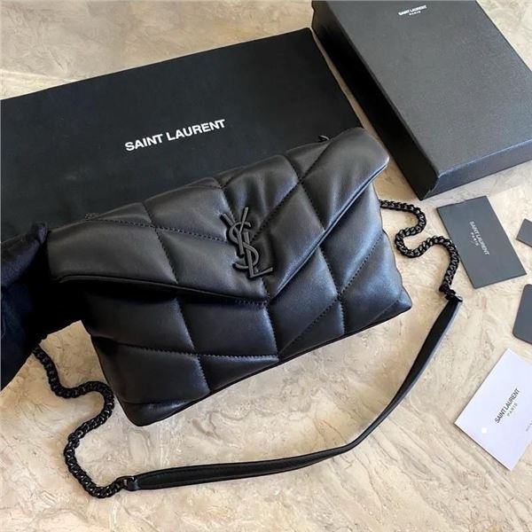 BRAND NEW YVES SAINT LAURENT BLACK FLAP BAG - HIGH QUALITY REPLICA - Includes box and dust bag