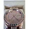 Image 2 : NEW DIAMOND ICED-OUT ROLEX DATEJUST REPLICA WATCH. ROSE GOLD CASE AN