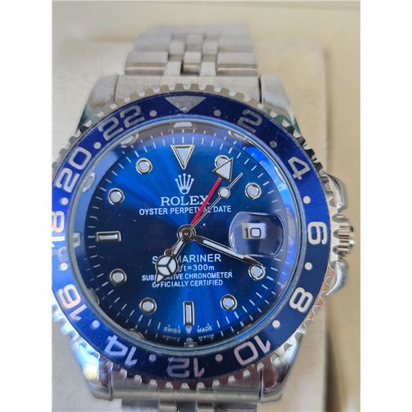 NEW ROLEX GMT-MASTER II126719BLRO REPLICA WATCH. STAINLESS-STEEL CASE AND JUBILEE BRACELET. BLUE DIA