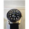 Image 2 : NEW ROLEX YACHT-MASTER 226658 REPLICA WATCH. 18k YELLOW GOLD CASE AND BLACK OYSTER-FLEX BRACELET. BL