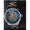 Image 2 : NEW AUTOMATIC FOSSIL SKELETON FACE AND BACK REPLICA WATCH. STAINLESS-STEEL CASE AND BRACELET. TRANSP