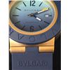 Image 3 : NEW QUARTZ BVLGARI LUXURIOUS REPLICA WATCH. BLUE DIAL. BLUE BEZEL WITH YELLOW INSIDE RING. STAINLESS