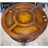 Image 3 : Antique French Regency Style Revolving Bookcase Drum Table - 32" Diameter