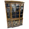 Image 1 : Antique Asian Chinoiserie Drexel Heritage Black Lacquered & Gold Display Cabinet - Approx. 54" x 1ft