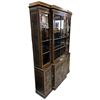 Image 2 : Antique Asian Chinoiserie Drexel Heritage Black Lacquered & Gold Display Cabinet - Approx. 54" x 1ft