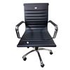 Image 1 : As NEW Office Desk Black Leather Chair - Like New