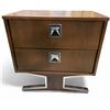 Image 1 : Mid Century Modern Sculptural Walnut Brutalist Style Nightstand, Approx. H24" x W23" x D14"