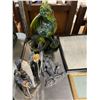 Image 2 : Shelf Decor Group - includes Various Authentic Framed Signatures/Fantasy Decors/Watches etc.