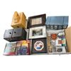 Image 1 : Group of Decors & Framed - includes First Nation Authentic Man & Eagle Signed Framed/Puzzle Games/Mi