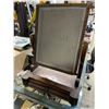 Image 2 : Table Top Lot - includes Vintage Wooden Mirror/JVC DVD Player/PS2/Amazon Box etc.