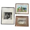 Image 1 : Group of 3 Art Pieces - includes an Original Acrylic & Pencil Framed Art Signed "Robert Bulbough. 11