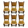 Image 1 : 6-pcs Set of 19th Spanish Carved Chairs Leather Seat (Various Condition), Retail Value $3,999.99