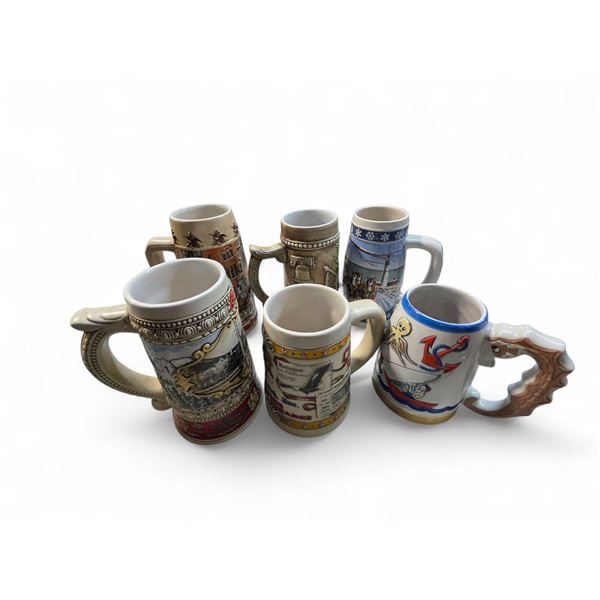 6-pcs Collectible Beer Steins