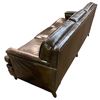 Image 3 : 3-Seats Countryside Ranch Style Brown Leather Sofa (Excellent Condition), approx. H30" x W72" x D30"