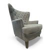 Image 2 : Modern Stationary Grey Accent Armchair, approx. H40" x W32" x D29"