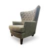 Image 3 : Modern Stationary Grey Accent Armchair, approx. H40" x W32" x D29"