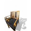 Image 2 : Set of Rubbed Black Lacquer Finished Armchairs w/ Gilded Gold Accents & Leather, approx. H40" x W21"