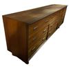 Image 3 : Large Mid-Century Style 9-Drawer Wooden Dresser (Approx. 83in L x 30.5in H)