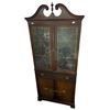 Image 1 : Antique Glass-Front China Cabinet with Drawer and Storage, approx. H74"